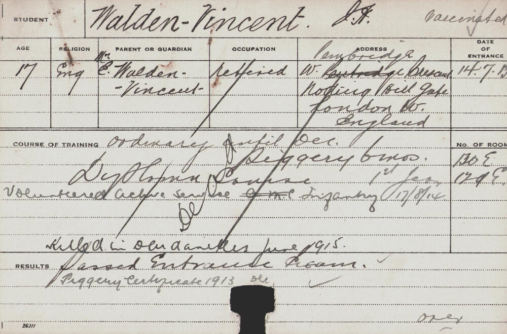 Walden-Vincent, JH (Diploma Course/ Certificate - Piggery)