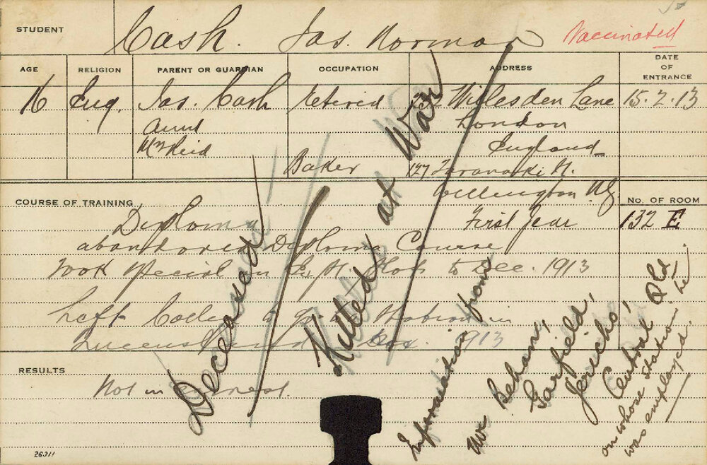 CASH, James Norman (Special Course - Experimental Plots)