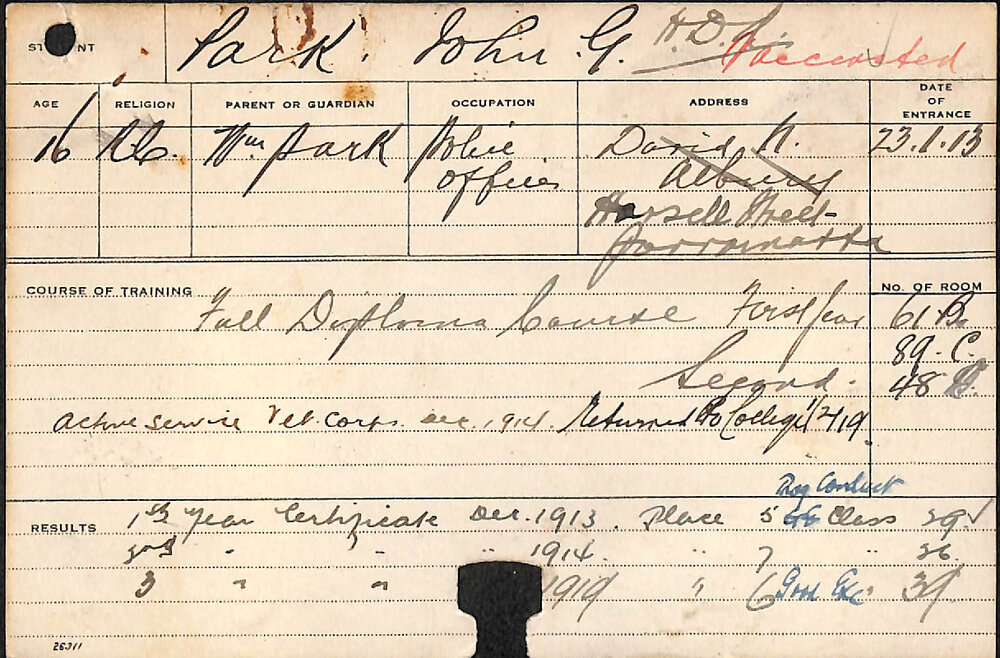 PARK, John G (Hawkesbury Diploma of Agriculture (HDA))