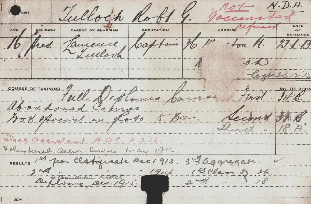 Tulloch, Robert Graeme (Full Diploma Course/ Special Course - Plots)