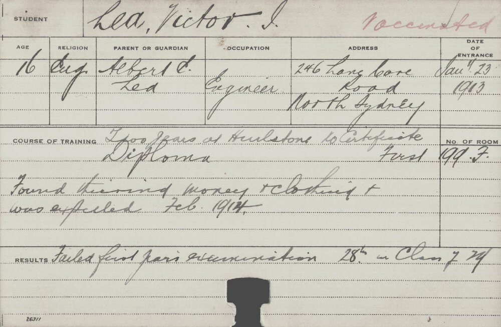 LEA, Victor (Diploma)