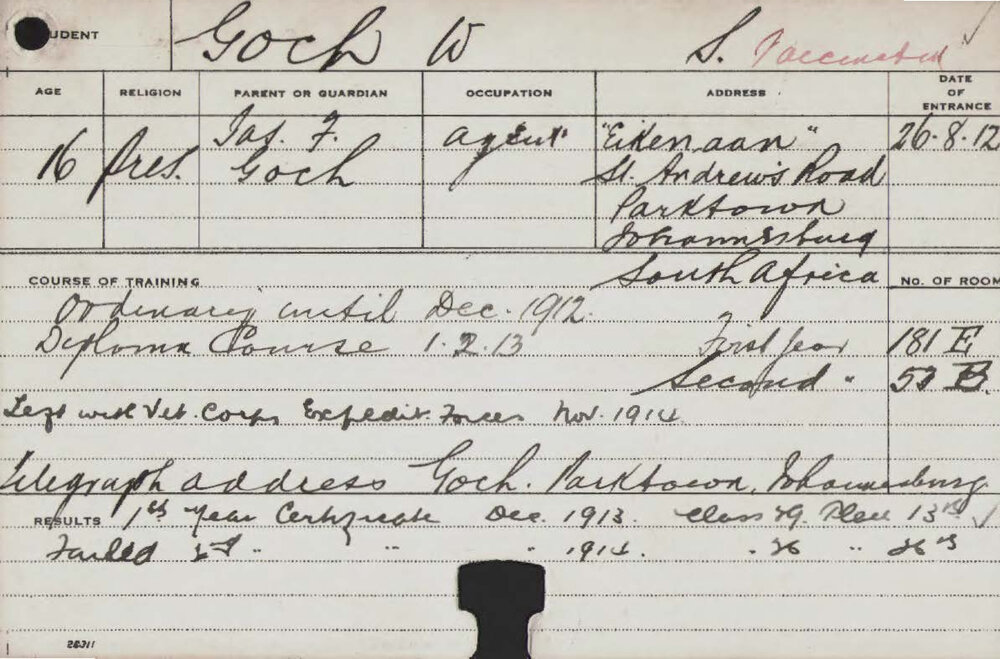 GOCH, WS (Diploma Course)