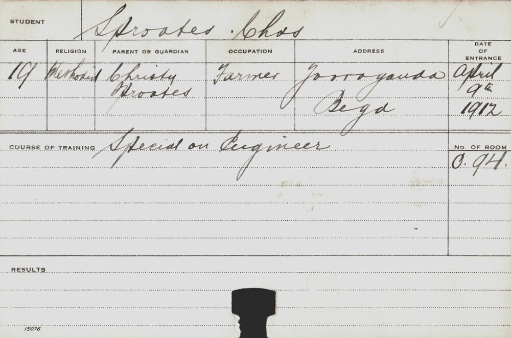 Sproates, Chas (Special on Engineer)