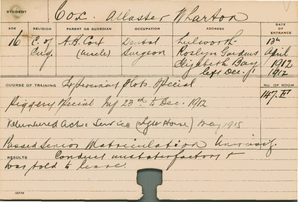 COX, Allaster Wharton (Piggery)