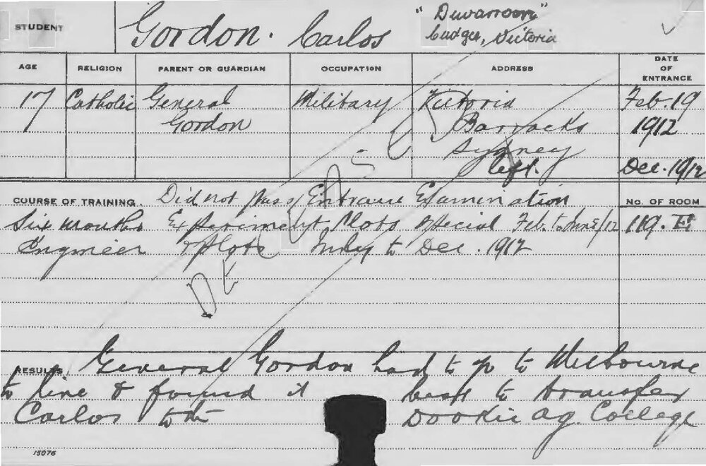 GORDON, Carlos (Special course - Experimental plots)