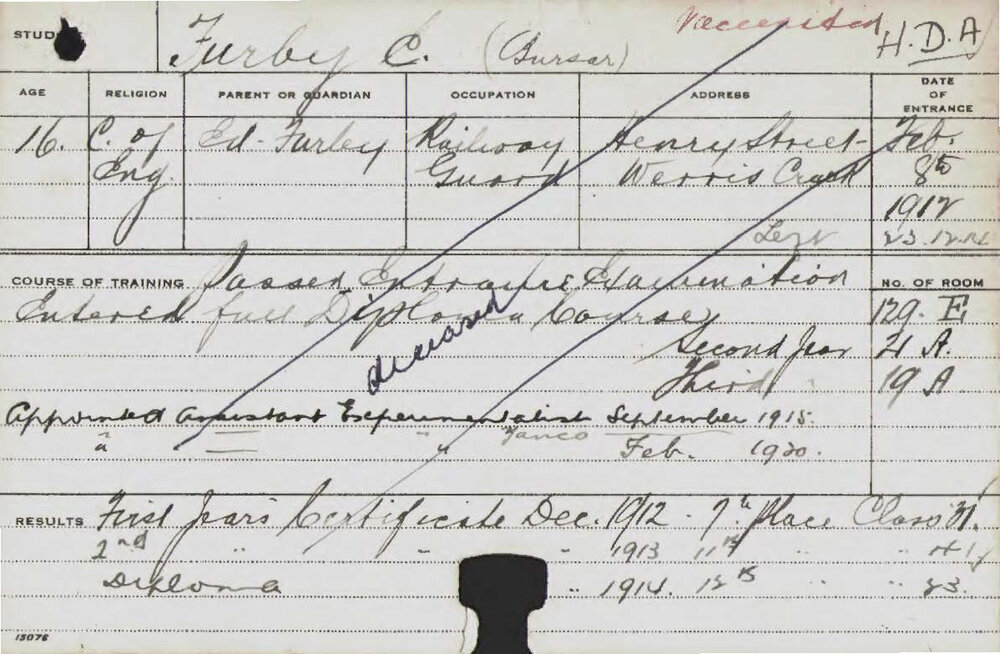 FURBY, E (Hawkesbury Diploma of Agriculture (HDA))