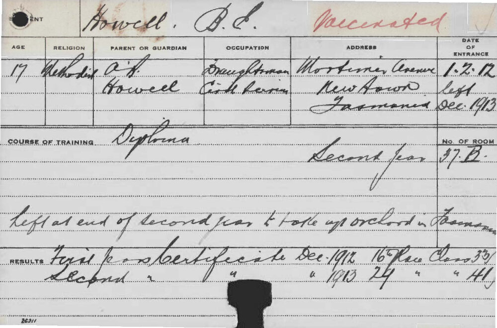 HOWELL, BE (Diploma)