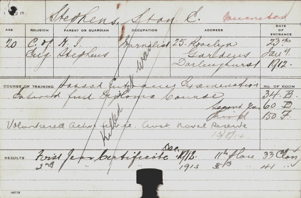 Stephens, Stan E (Hawkesbury Diploma of Agriculture (HDA))