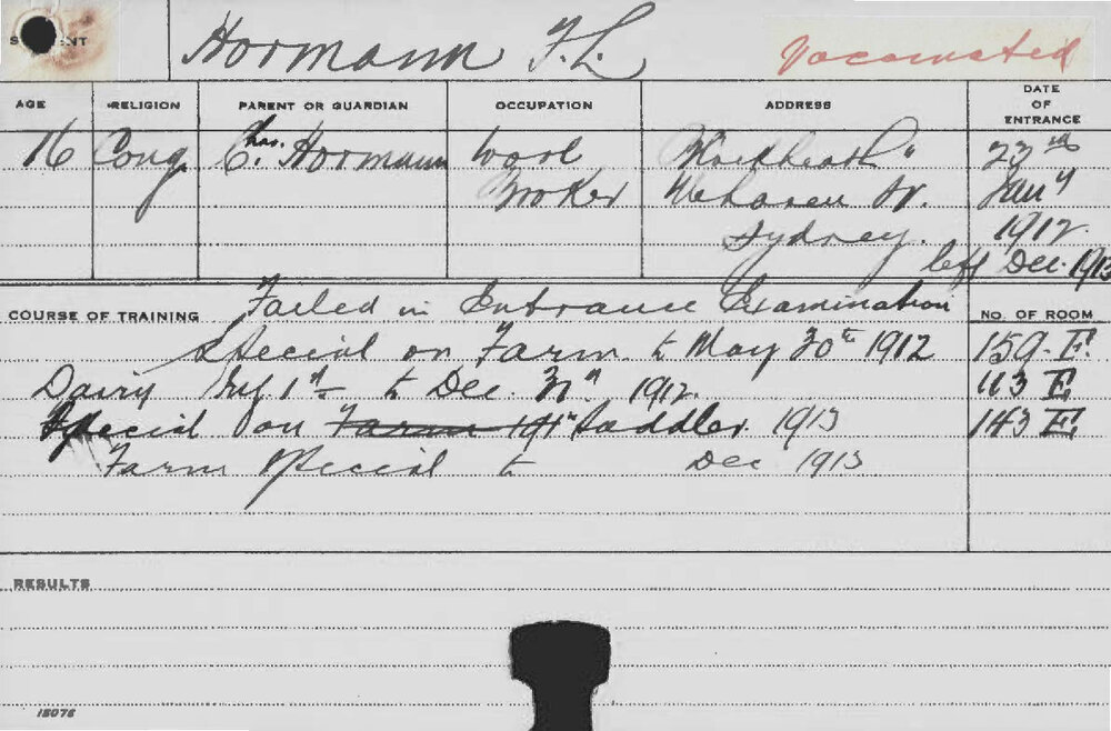 HORMANN, FL (Special Course - Farms and Saddler and Dairy)