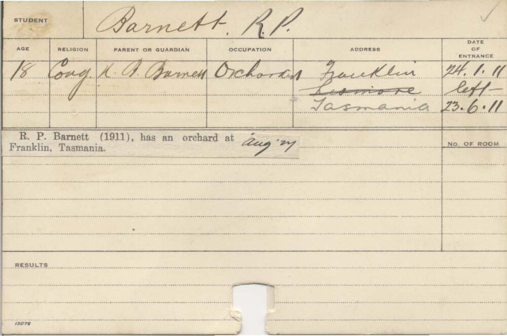 BARNETT, Ronald Phillip (Course Not Identified)