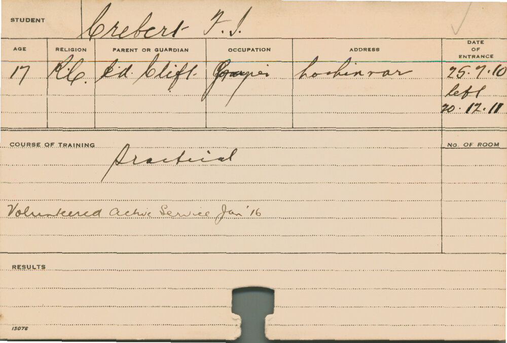 CREBERT, FJ (Practical Courses)