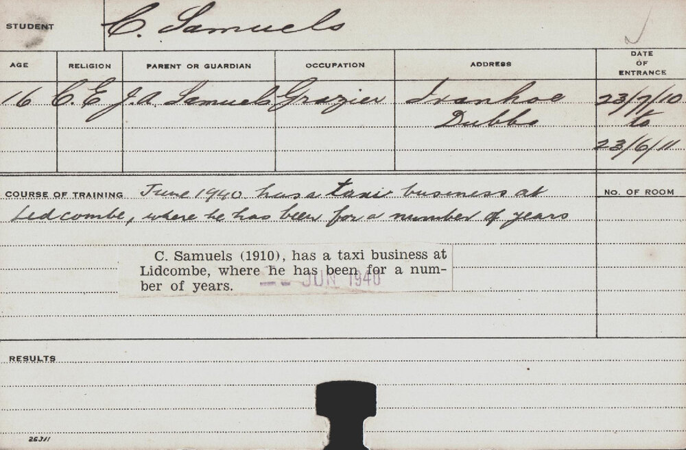 SAMUELS, C (Special - Dairy)