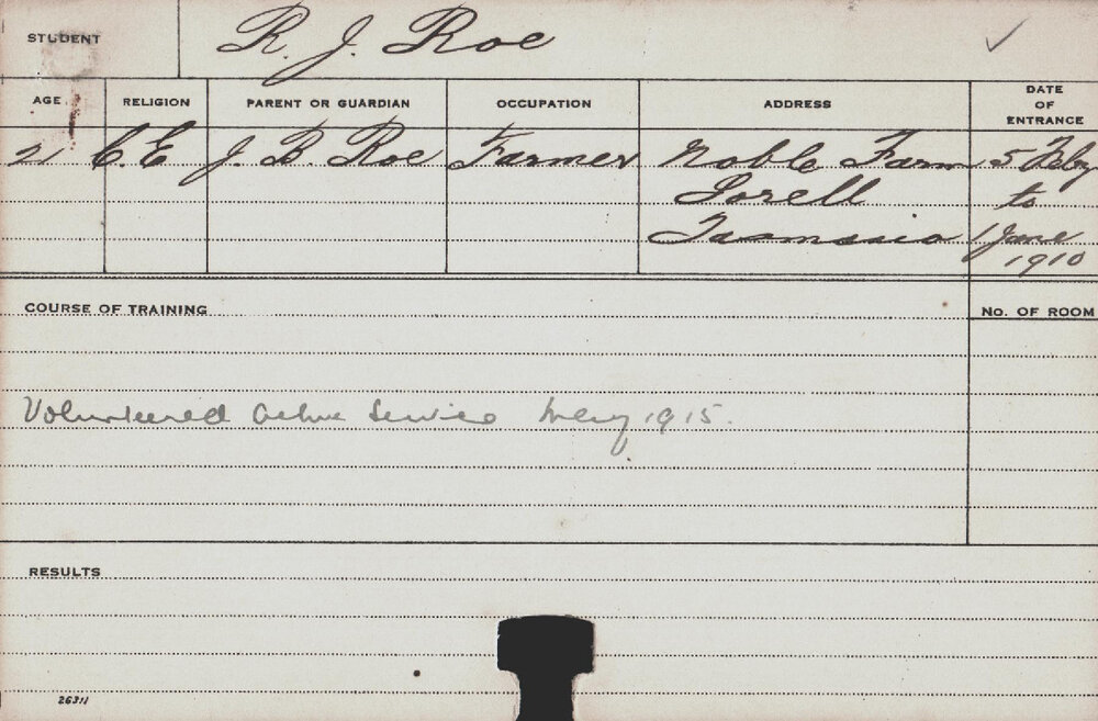 ROE, RJ (Course Not Identified)