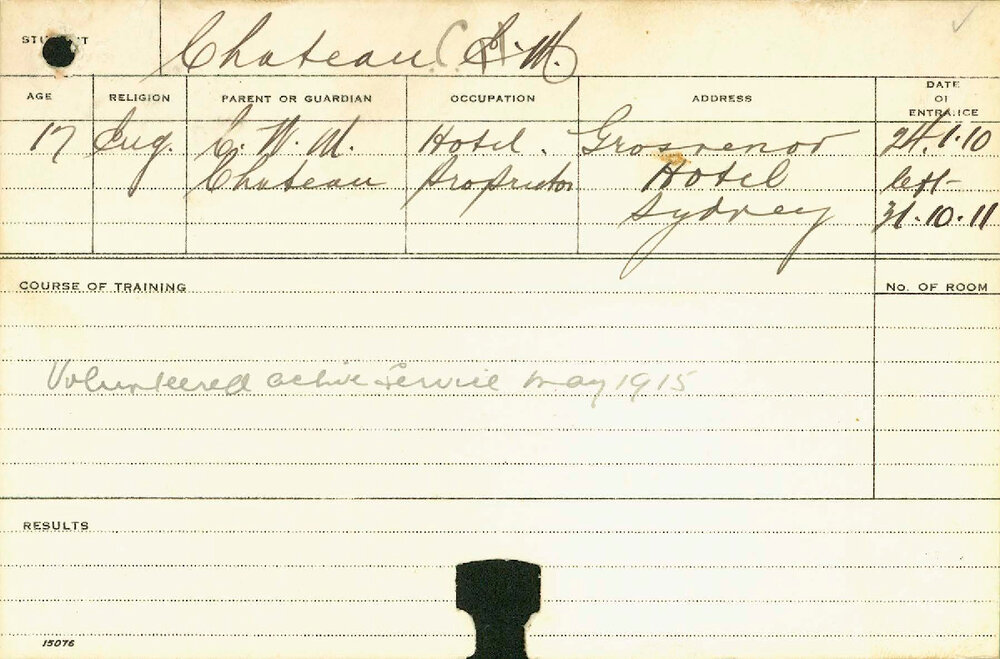 CHATEAU, Clive M (Hawkesbury Diploma of Agriculture (HDA))