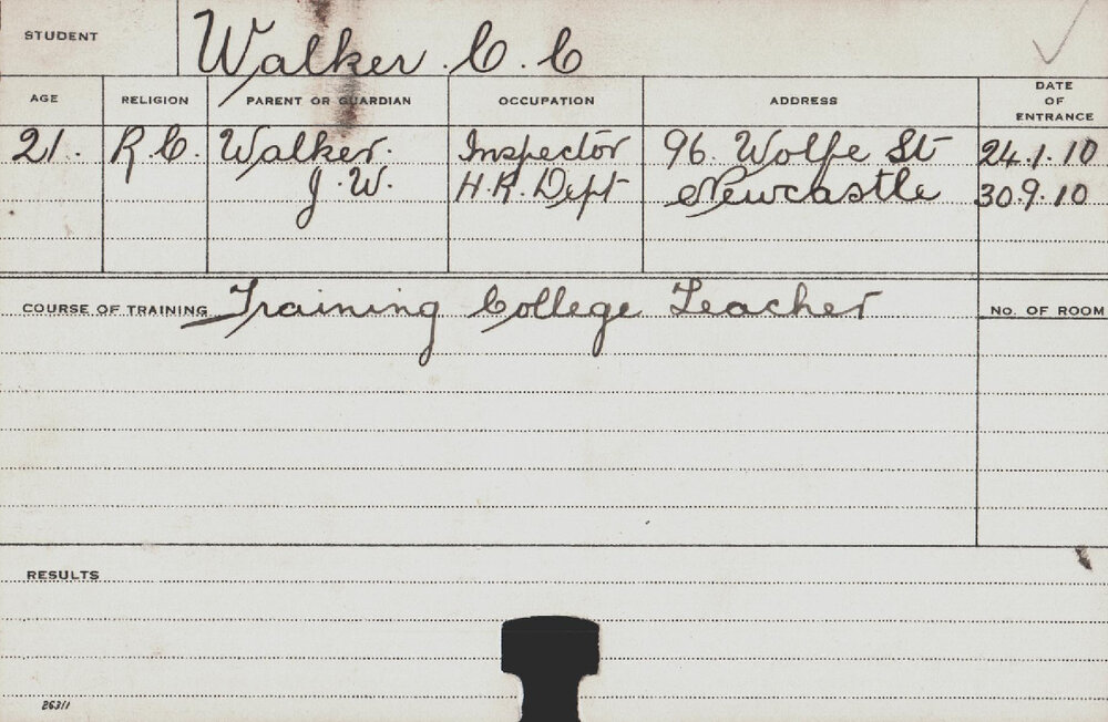 Walker, CC (Training College Student)