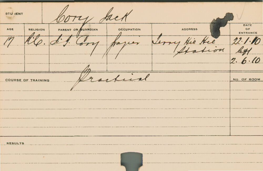 CORY, Jack (Practical Course)