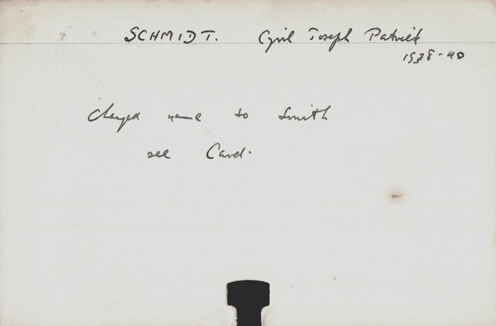 SCHMIDT, Cyril Joseph Patrick (Hawkesbury Diploma of Agriculture (HDA))