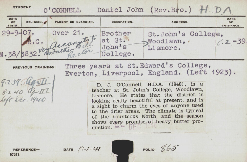 O'CONNELL, Daniel John (Hawkesbury Diploma of Agriculture (HDA))