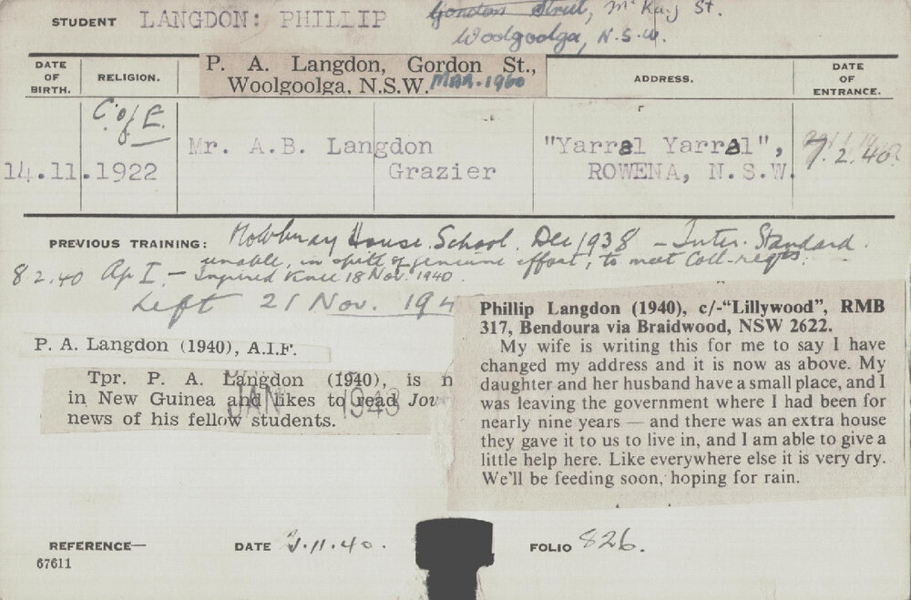 LANGDON, Phillip (Hawkesbury Diploma of Agriculture (HDA))