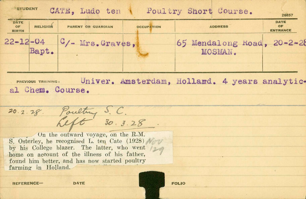 CATE, Ludo ten (Short Course - Poultry)