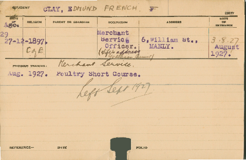 CLAY, Edmund French (Short Course - Poultry)