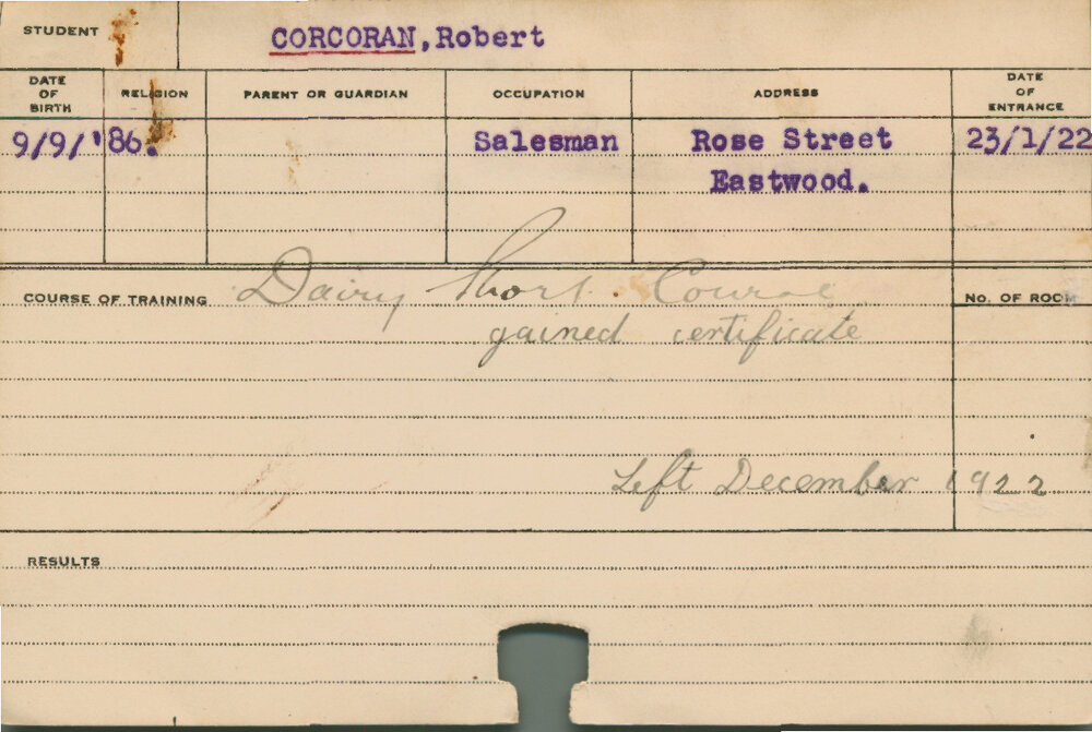 CORCORAN, Robert (Dairy Short Course)