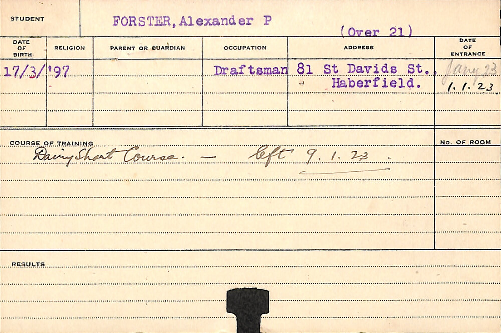 FORSTER, Alexander P (Short Course - Dairy)