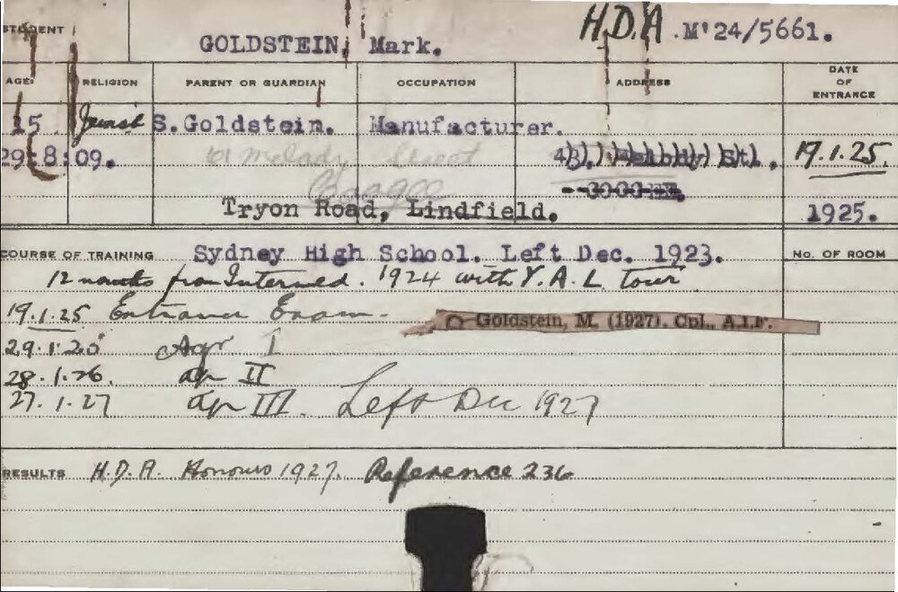 GOLDSTEIN, Mark (Hawkesbury Diploma of Agriculture (HDA))