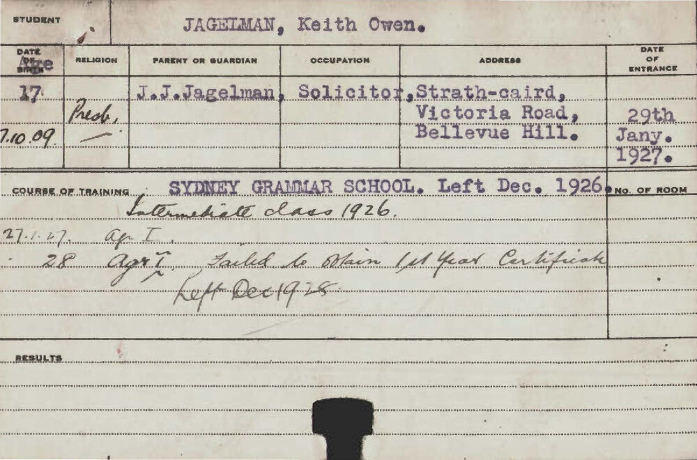 JAGELMAN, Keith Owen (Hawkesbury Diploma of Agriculture (HDA))