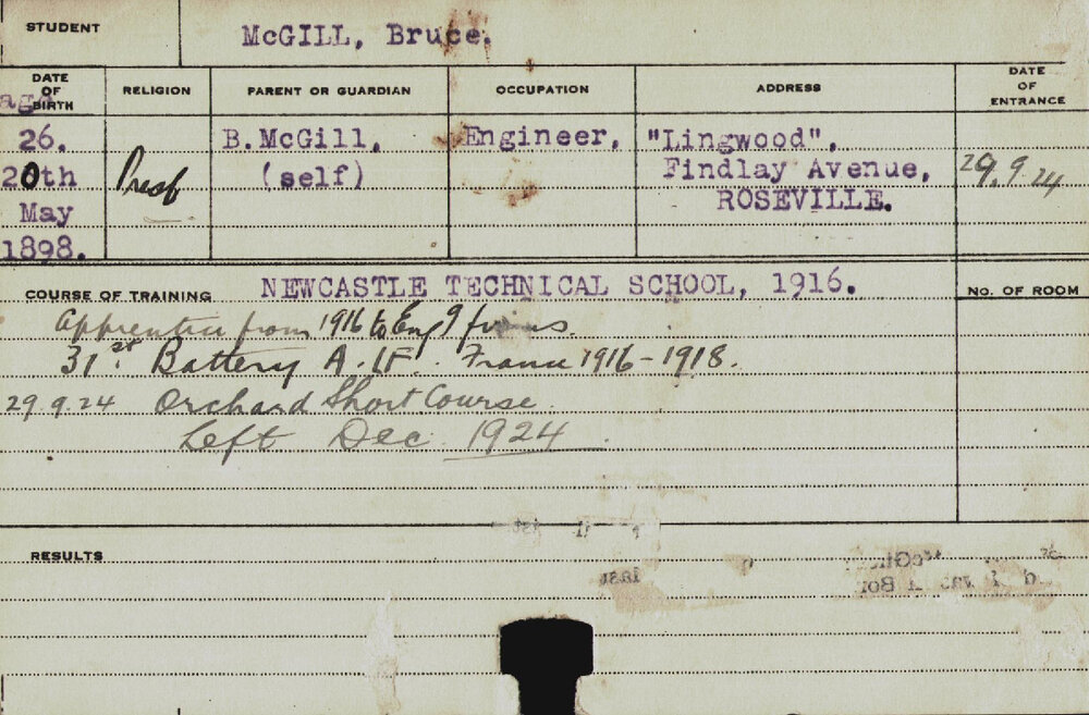 MCGILL, Bruce (Hawkesbury Diploma of Agriculture (HDA))