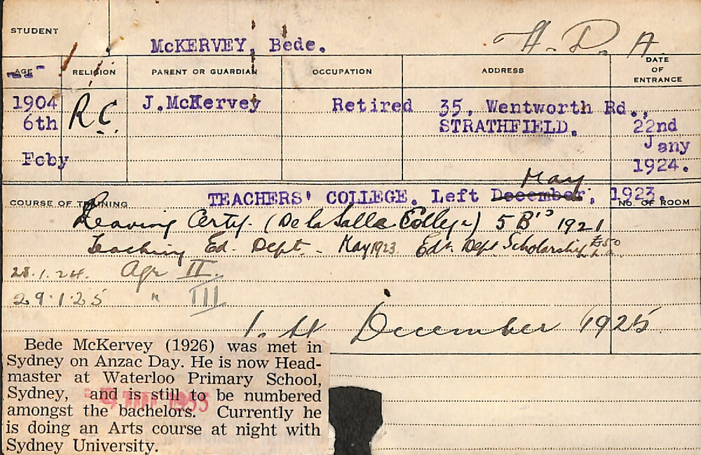 MCKERVEY, Bede (Hawkesbury Diploma of Agriculture (HDA))