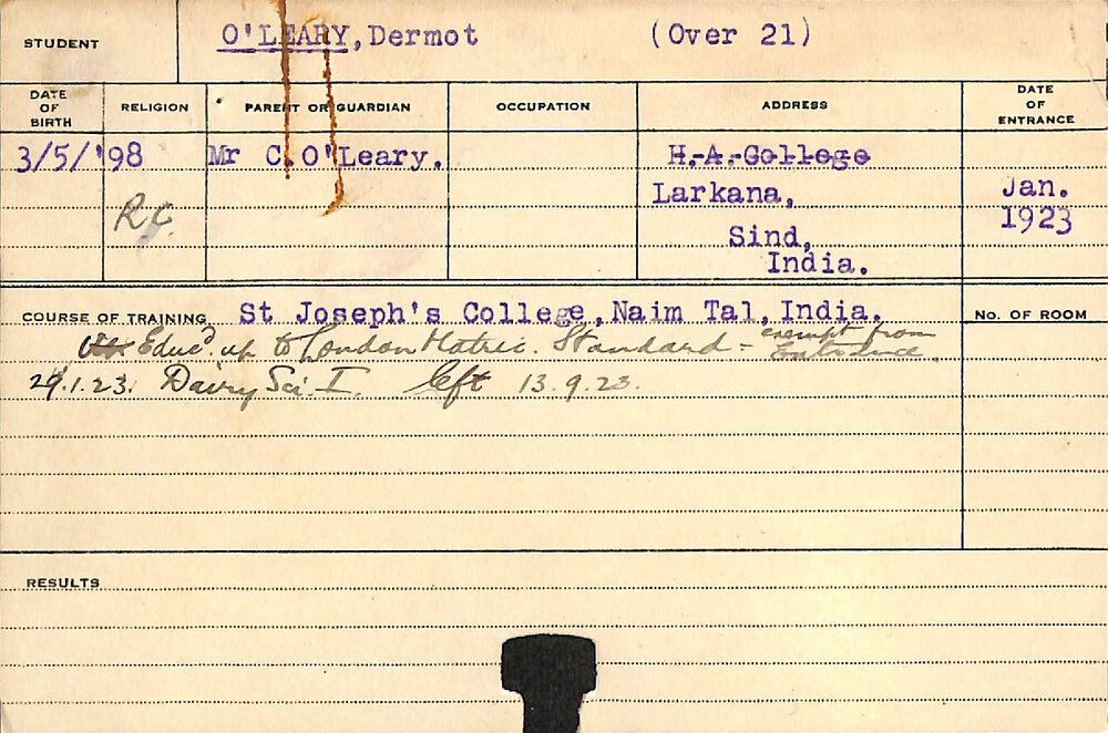 O'LEARY, Dermot (Dairy Science)