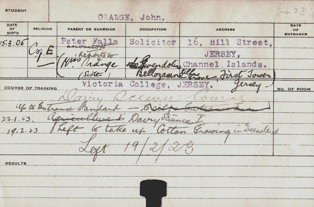 ORANGE, John (Dairy Science Course)