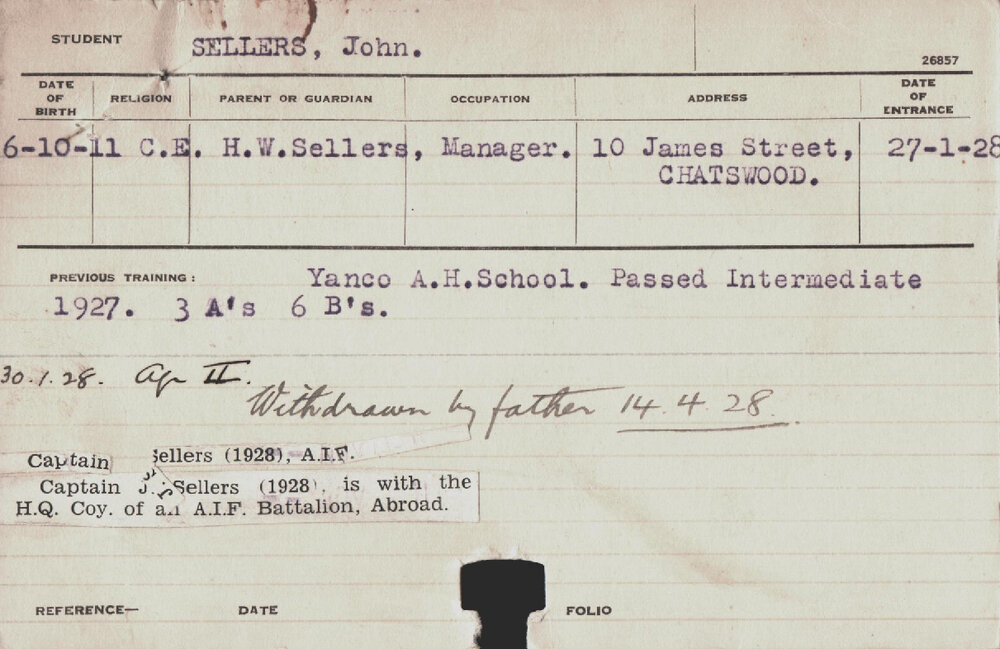 SELLERS, John (Hawkesbury Diploma of Agriculture (HDA))
