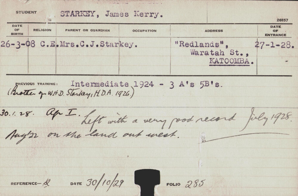 Starkey, James Kerry (Hawkesbury Diploma of Agriculture (HDA))