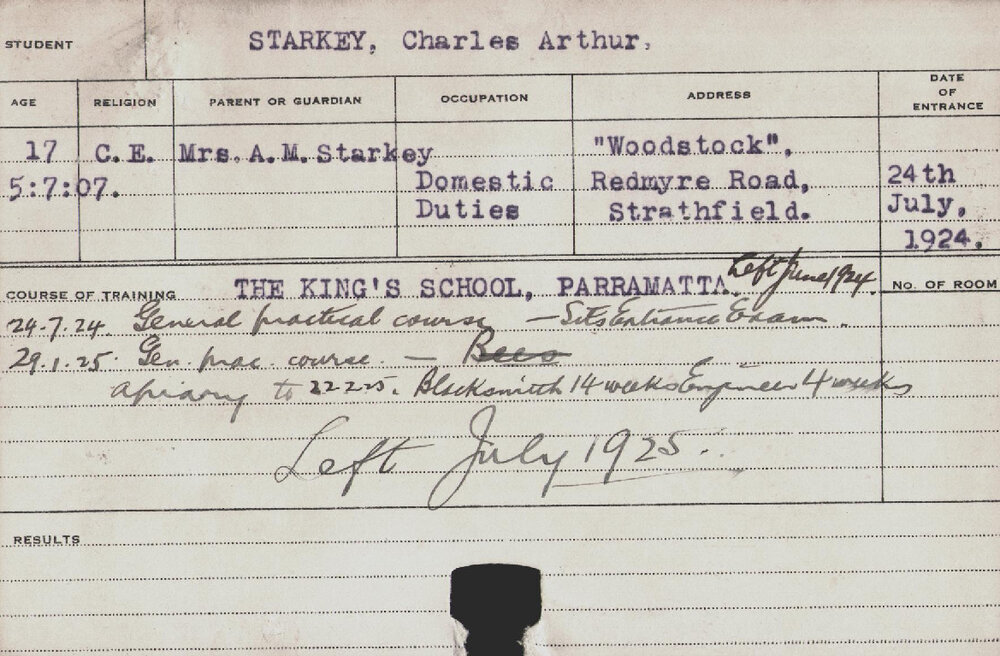 Starkey, Charles Arthur (General Practical Course)