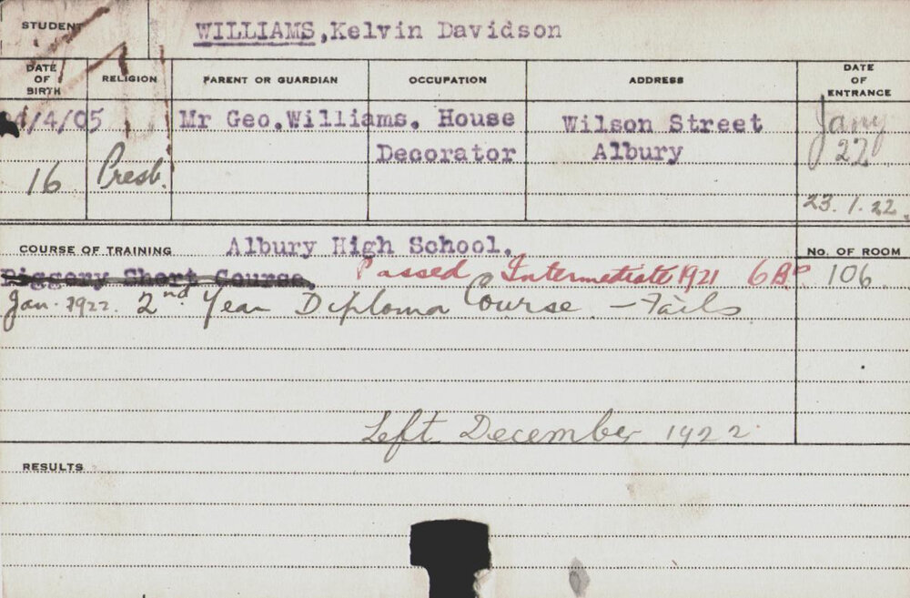 Williams, Kelvin Davidson (Hawkesbury Diploma of Agriculture (HDA))