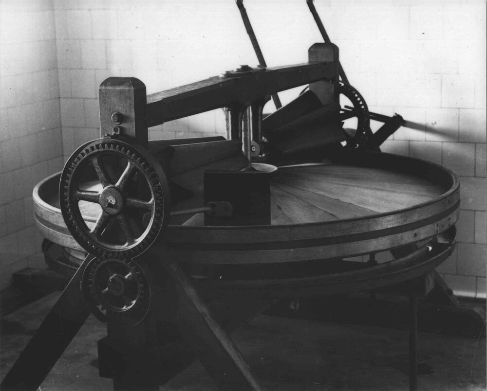 Butter working table, used up until the 1940s. [Hawkesbury Agricultural College (HAC)]
