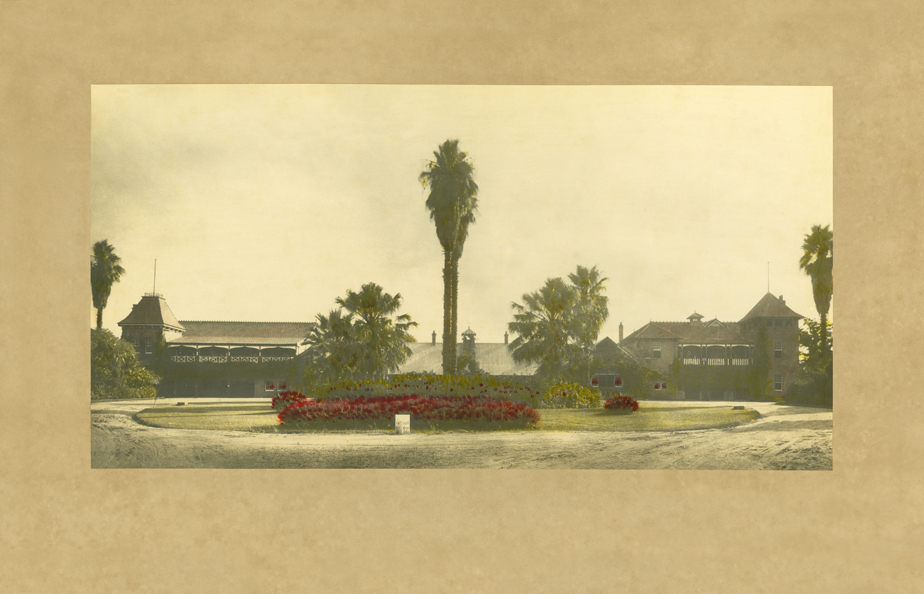 Main Administration Building - Fairy Circle in the foreground [Hawkesbury Agricultural College (HAC)]