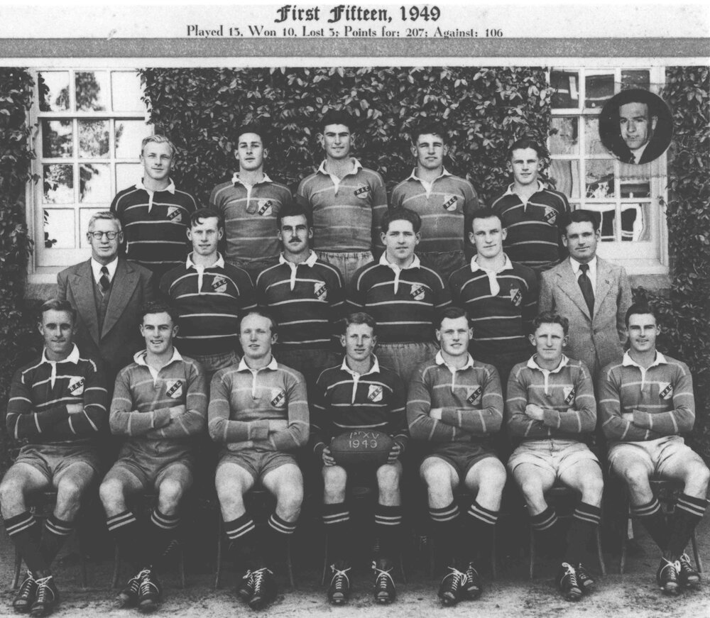 Football (Rugby Union) team - 1st XV, 1949 [Hawkesbury Agricultural College (HAC)]