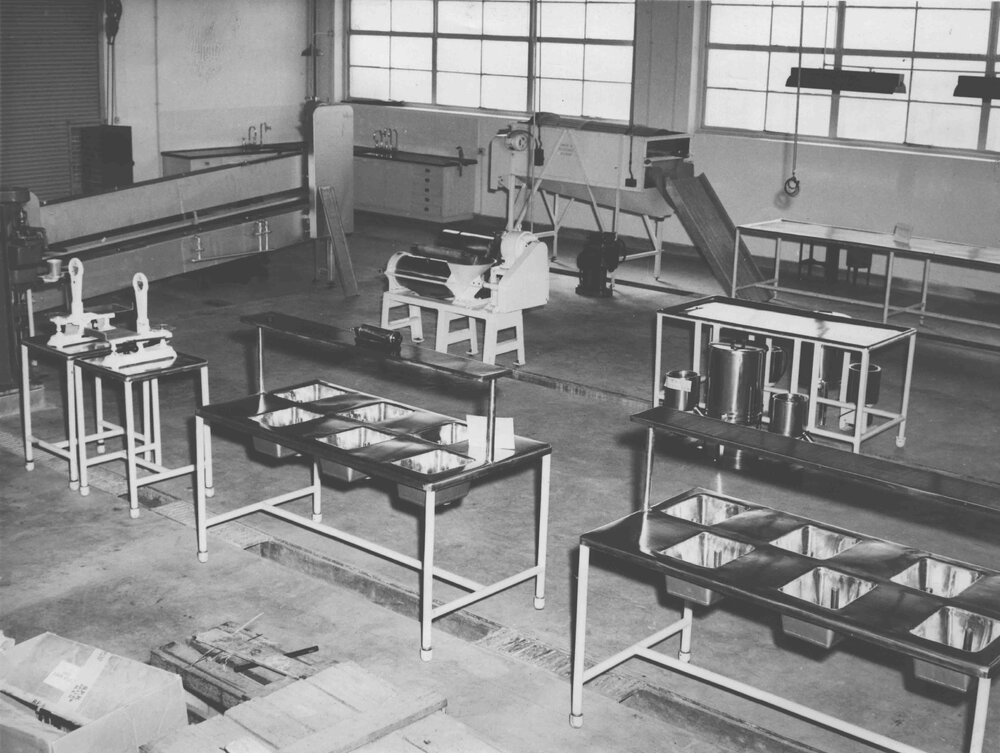 Cannery Building (interior) - Showing various machinery [Hawkesbury Agricultural College (HAC)]