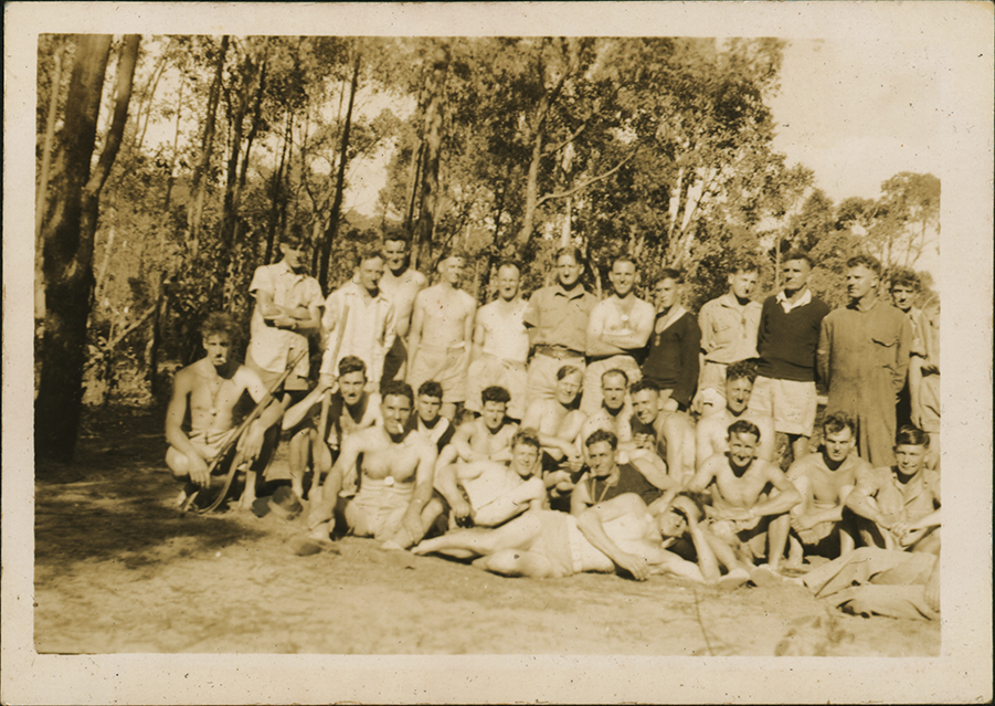 Group of soldiers in training