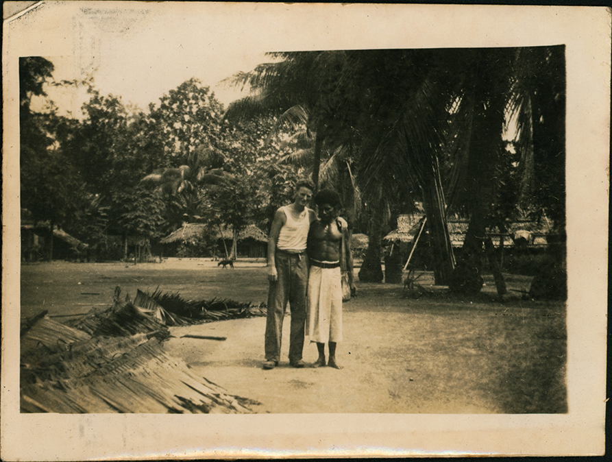 Bluey the cook (left) &amp; the tul tul of Cassia Village (near Hoskins Airfield, New Britain Island, Papua New Guinea)