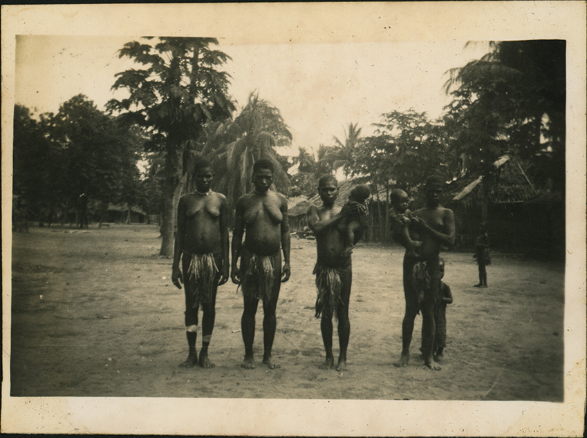 Native Women and Children of Cassia Village (near Hoskins Airfield, New Britain Island, Papua New Guinea)