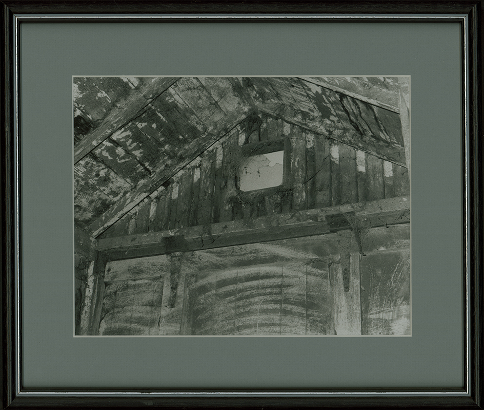 Dairy Bails (interior) - Ceiling and broken window [Hawkesbury Agricultural College (HAC)]