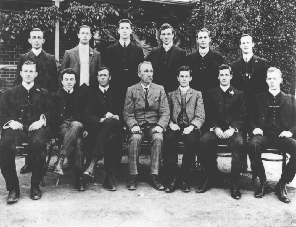 Musson (centre front) with students [Hawkesbury Agricultural College (HAC)]