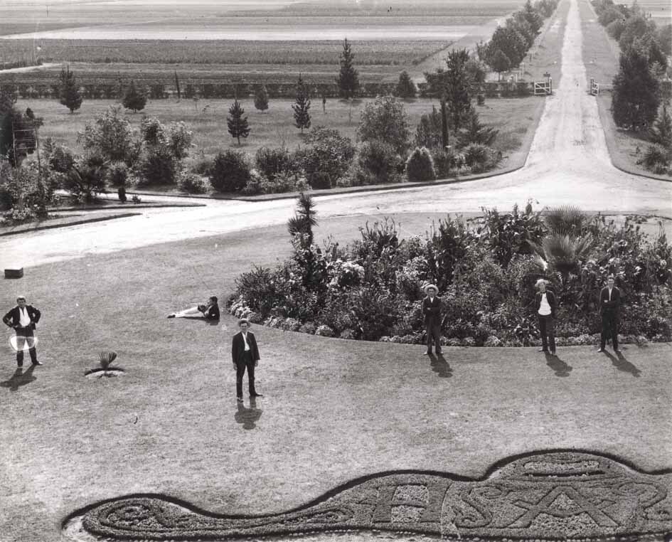 Students standing on the Fairy Circle (Print 1 of 2) [Hawkesbury Agricultural College (HAC)]