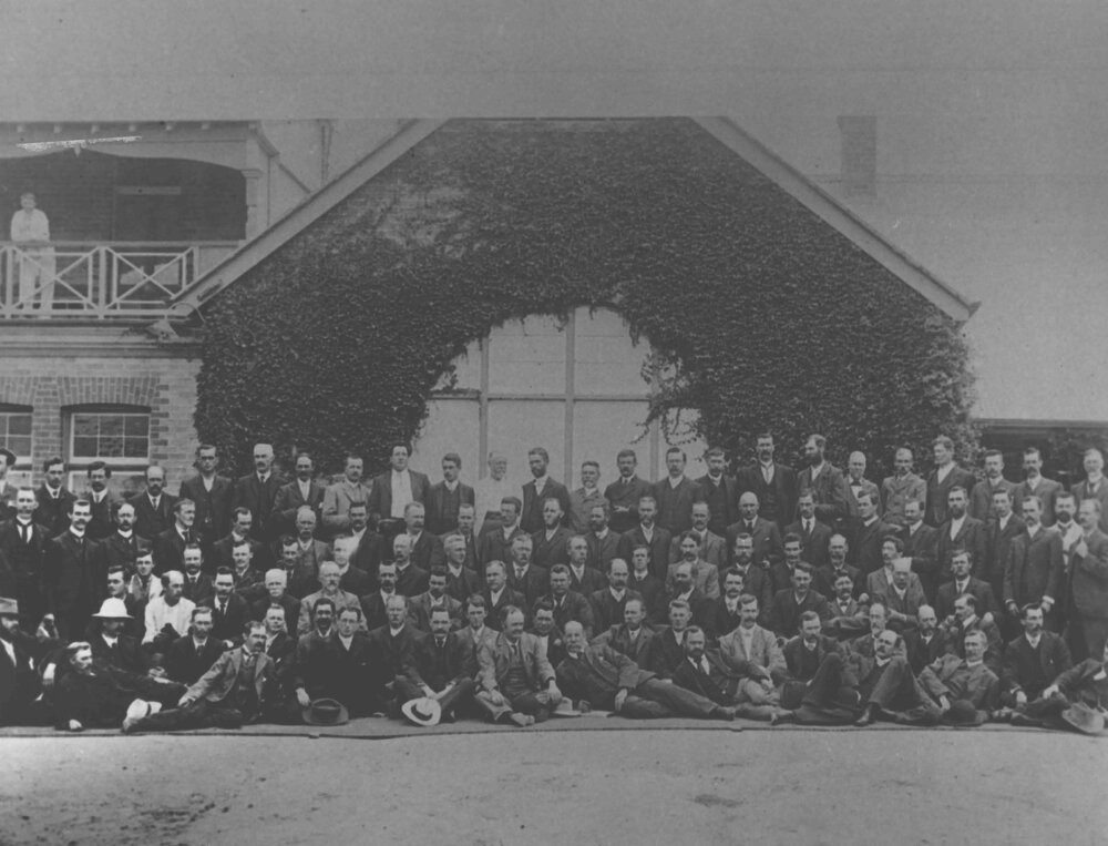 Summer School for Teachers - Principal Potts and other staff members in third row [Hawkesbury Agricultural College (HAC)]