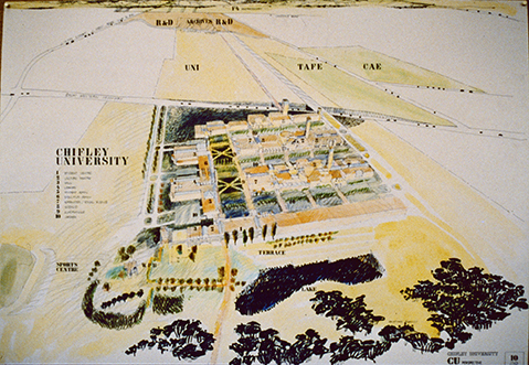 Plan - Artists Impression - Proposed Site Layout - Chifley University Interim Council (Werrington Park)