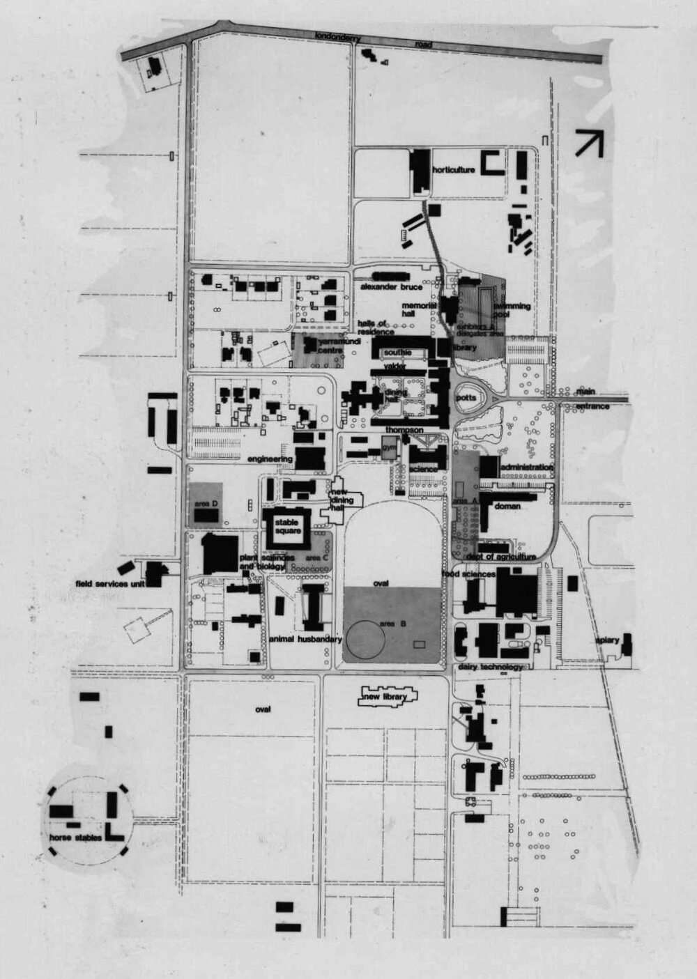Map of the Hawkesbury campus [Hawkesbury Agricultural College (HAC)]